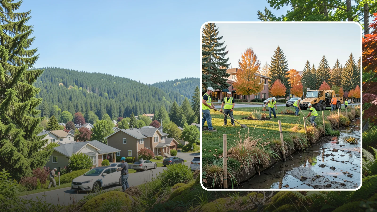 Stream Bank Restoration in Index, Snohomish County, WA - Stabilization and revegetation of eroding stream banks using bioengineering methods.