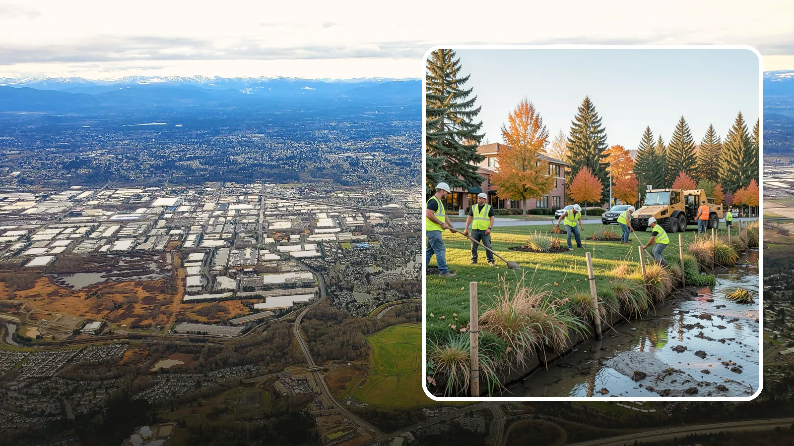 Stream Bank Restoration in Kent, King County, WA - Stabilization and revegetation of eroding stream banks using bioengineering methods.