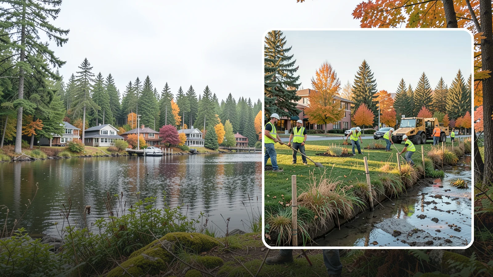 Stream Bank Restoration in La Conner, Skagit County, WA - Stabilization and revegetation of eroding stream banks using bioengineering methods.