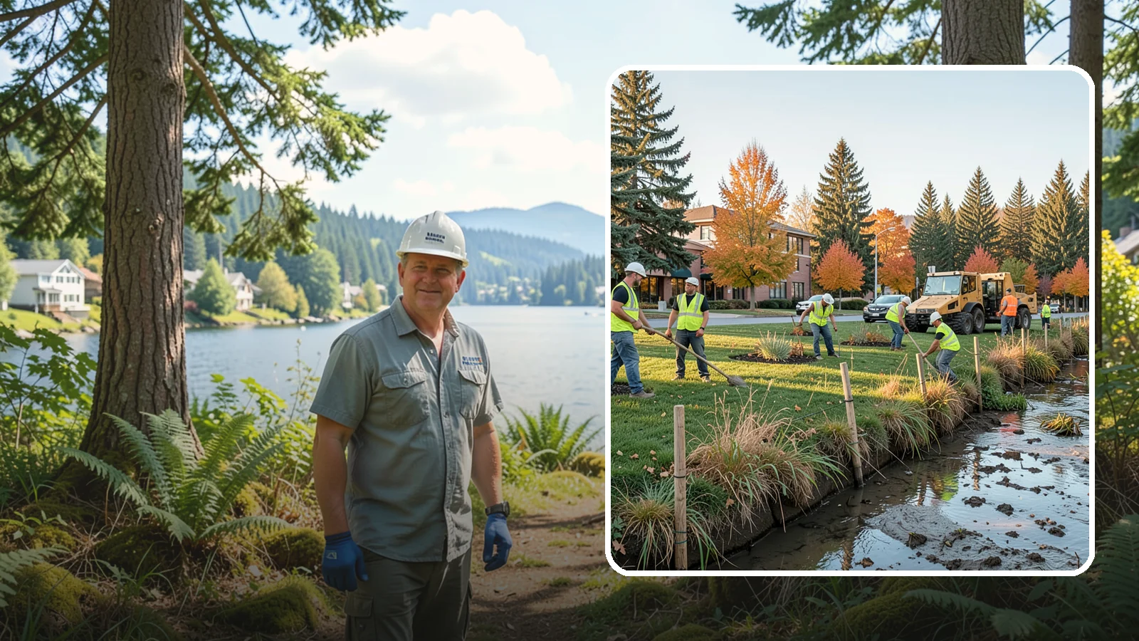 Stream Bank Restoration in Milton, King County, WA - Stabilization and revegetation of eroding stream banks using bioengineering methods.