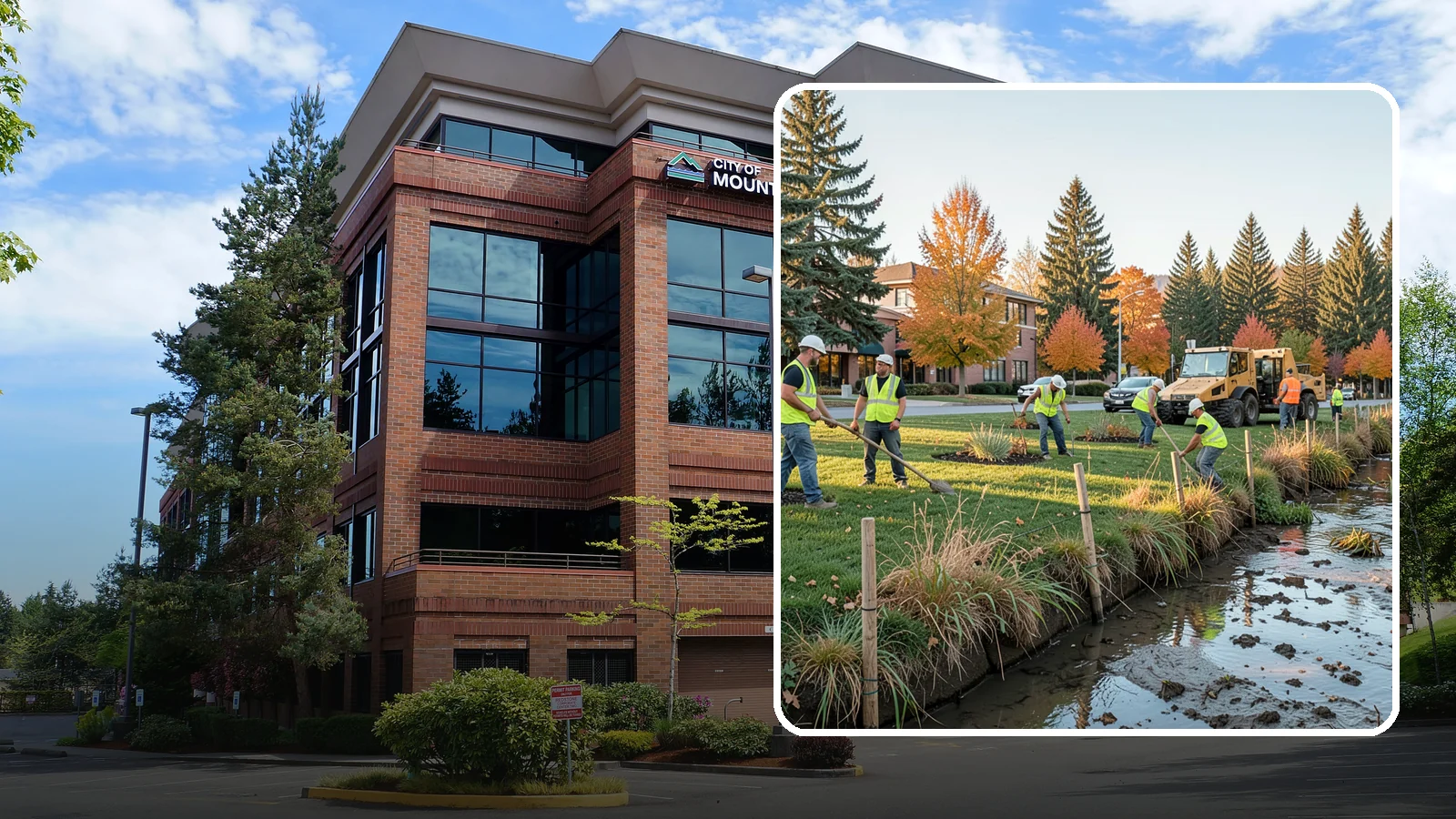 Stream Bank Restoration in Mountlake Terrace, Snohomish County, WA - Stabilization and revegetation of eroding stream banks using bioengineering methods.