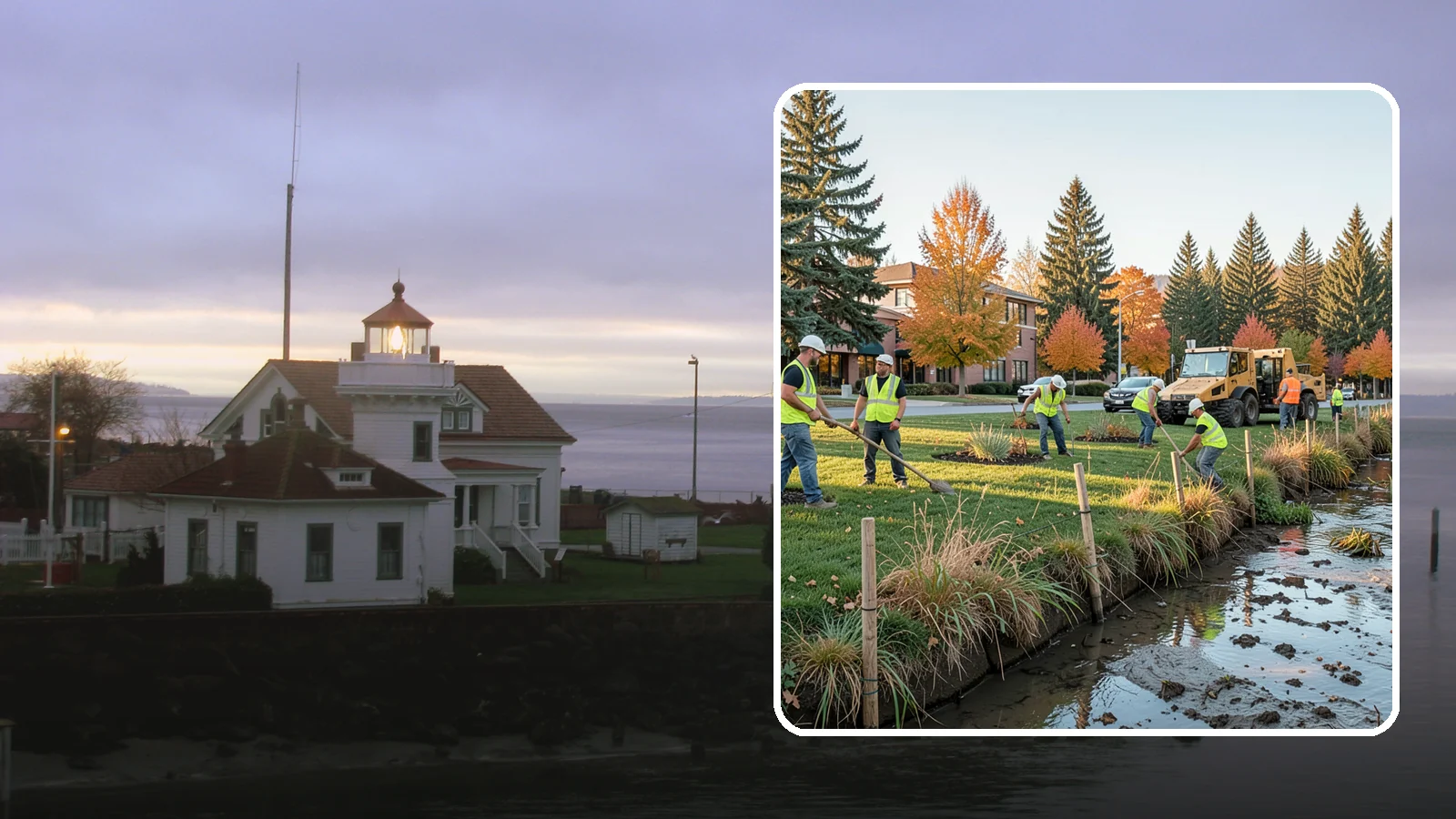 Stream Bank Restoration in Mukilteo, Snohomish County, WA - Stabilization and revegetation of eroding stream banks using bioengineering methods.