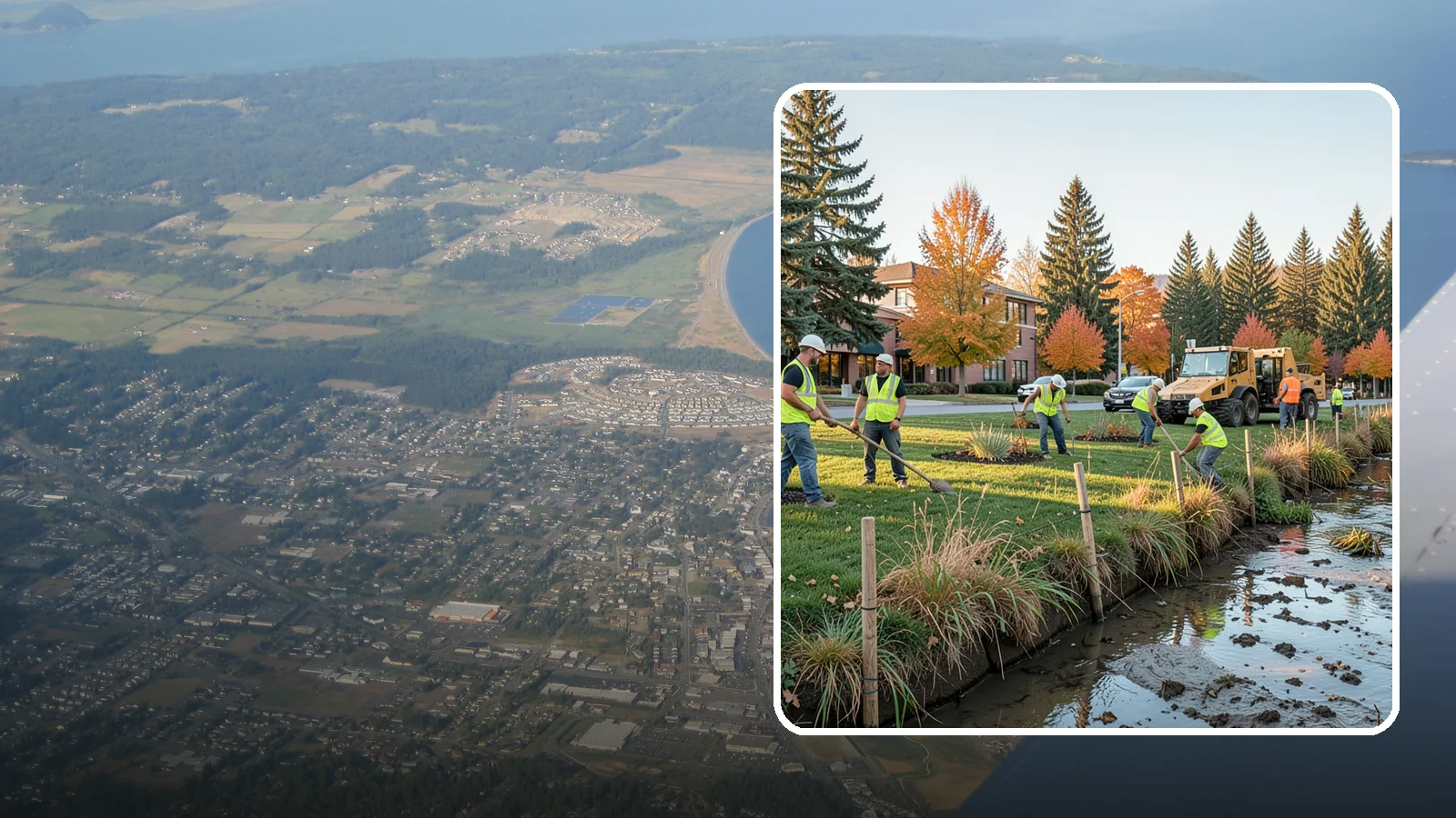 Stream Bank Restoration in Oak Harbor, Island County, WA - Stabilization and revegetation of eroding stream banks using bioengineering methods.