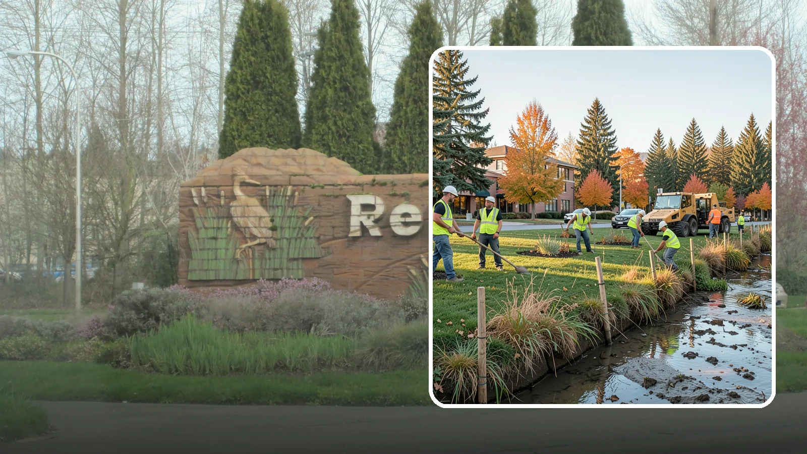 Stream Bank Restoration in Renton, King County, WA - Stabilization and revegetation of eroding stream banks using bioengineering methods.
