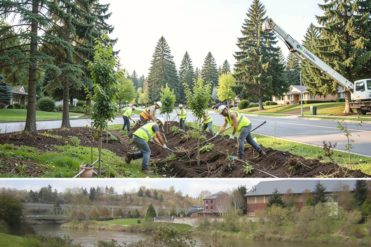 Stream Bank Restoration in Tukwila, King County, WA - In-water and bank work is confined to the WDFW fish window, typically summer, when flows are low and salmon impacts are minimized.
