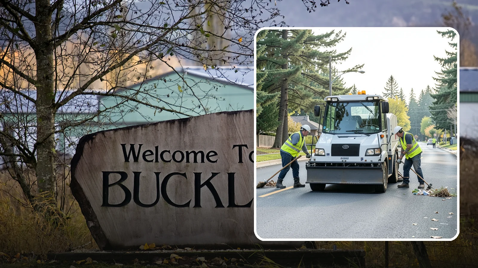 Street Litter Removal in Buckley, Pierce County, WA - Routine collection of litter from streets, gutters, and curb lines across defined municipal routes.
