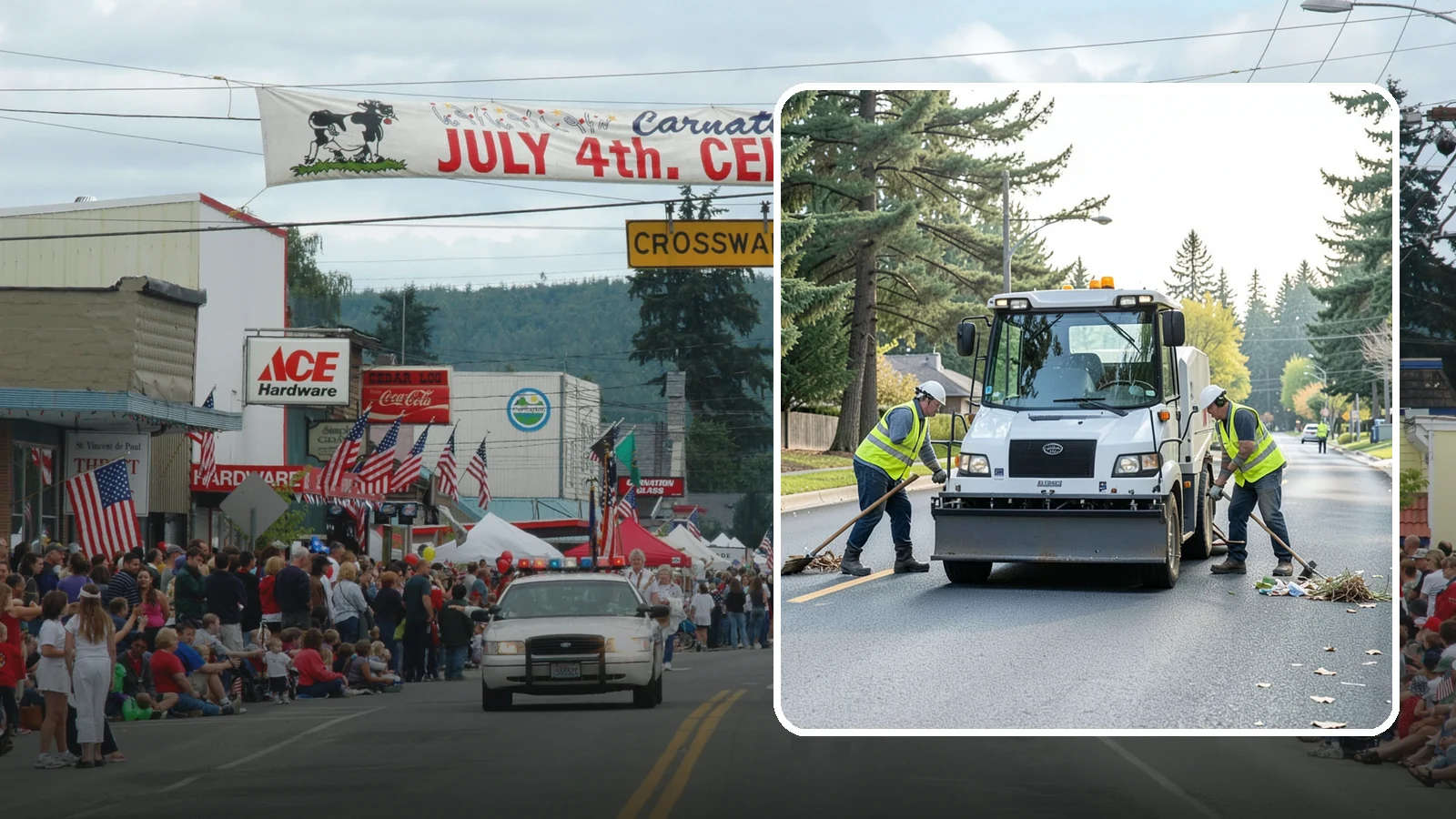 Street Litter Removal in Carnation, King County, WA - Routine collection of litter from streets, gutters, and curb lines across defined municipal routes.