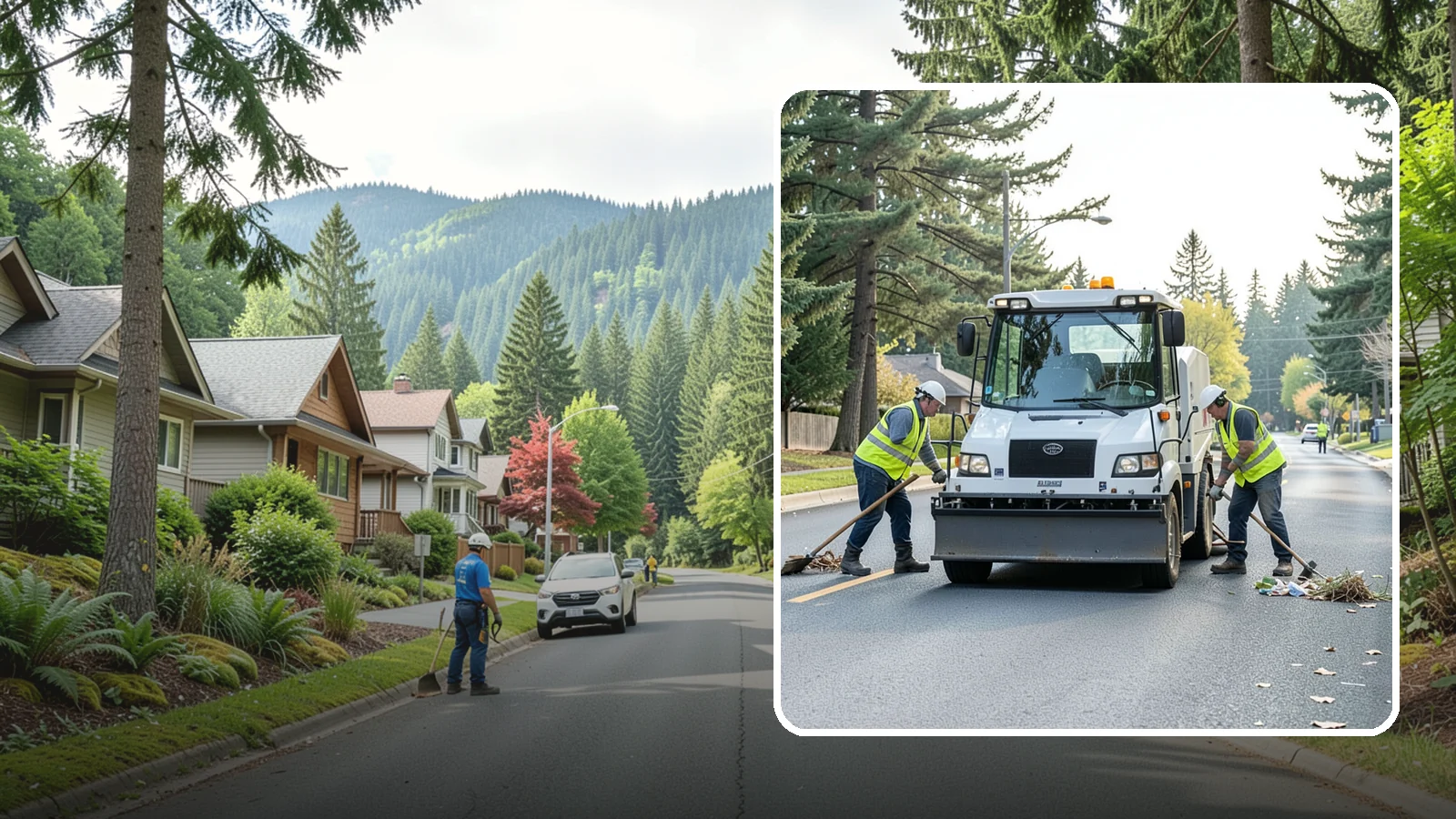 Street Litter Removal in Darrington, Snohomish County, WA - Routine collection of litter from streets, gutters, and curb lines across defined municipal routes.