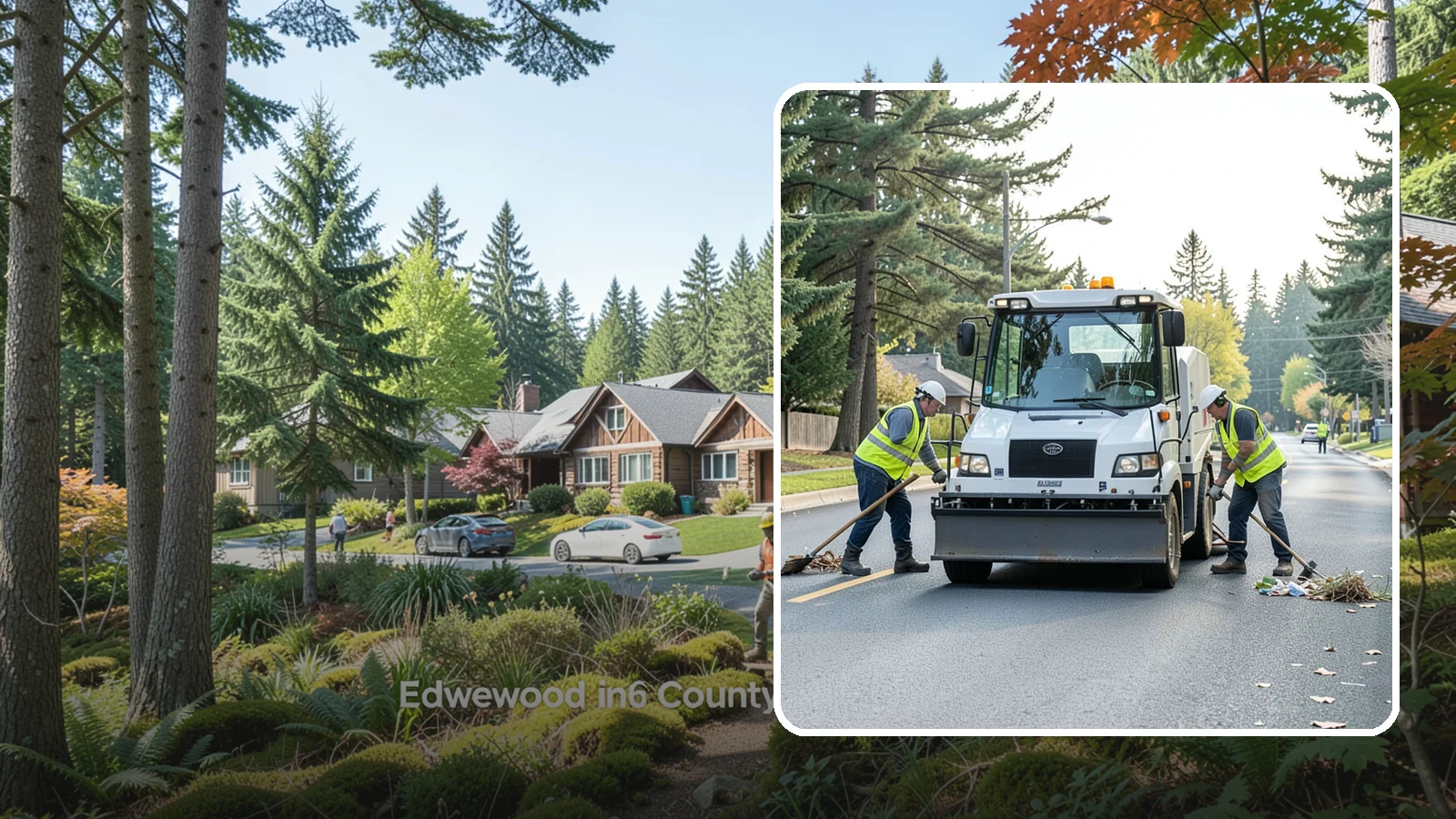 Street Litter Removal in Edgewood, Pierce County, WA - Routine collection of litter from streets, gutters, and curb lines across defined municipal routes.