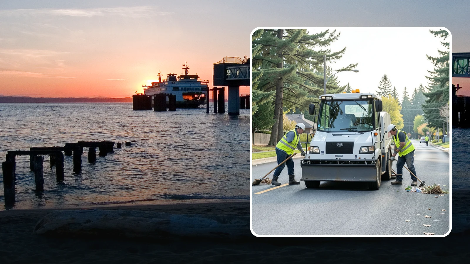 Street Litter Removal in Edmonds, Snohomish County, WA - Routine collection of litter from streets, gutters, and curb lines across defined municipal routes.