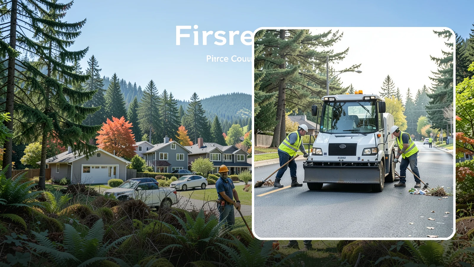 Street Litter Removal in Fircrest, Pierce County, WA - Routine collection of litter from streets, gutters, and curb lines across defined municipal routes.