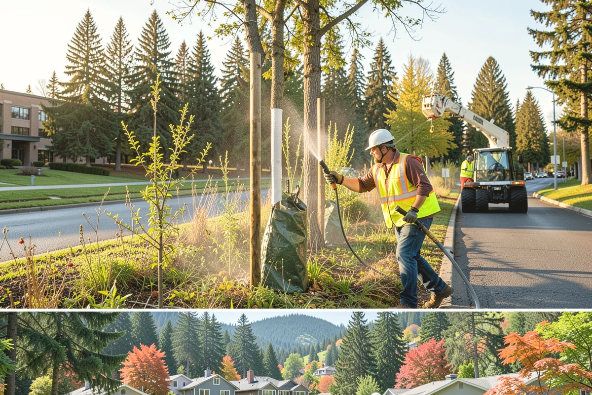 Street Litter Removal in Fircrest, Pierce County, WA - Service runs year-round, with added attention after fall leaf drop and following high-wind events that scatter debris.