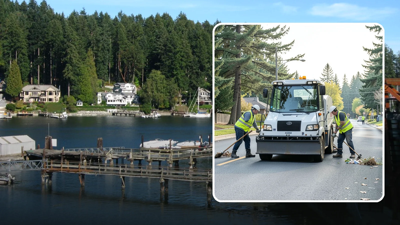 Street Litter Removal in Gig Harbor, Pierce County, WA - Routine collection of litter from streets, gutters, and curb lines across defined municipal routes.