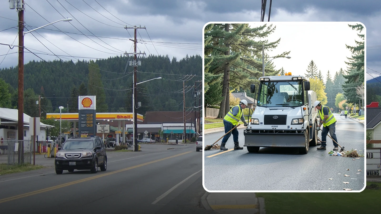 Street Litter Removal in Granite Falls, Snohomish County, WA - Routine collection of litter from streets, gutters, and curb lines across defined municipal routes.