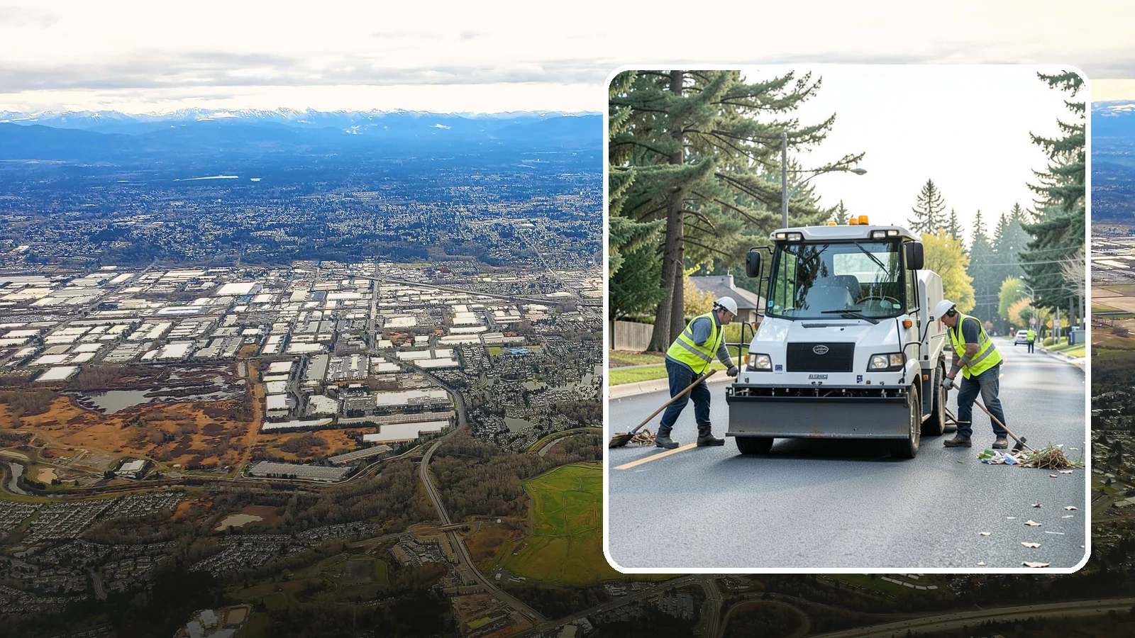 Street Litter Removal in Kent, King County, WA - Routine collection of litter from streets, gutters, and curb lines across defined municipal routes.
