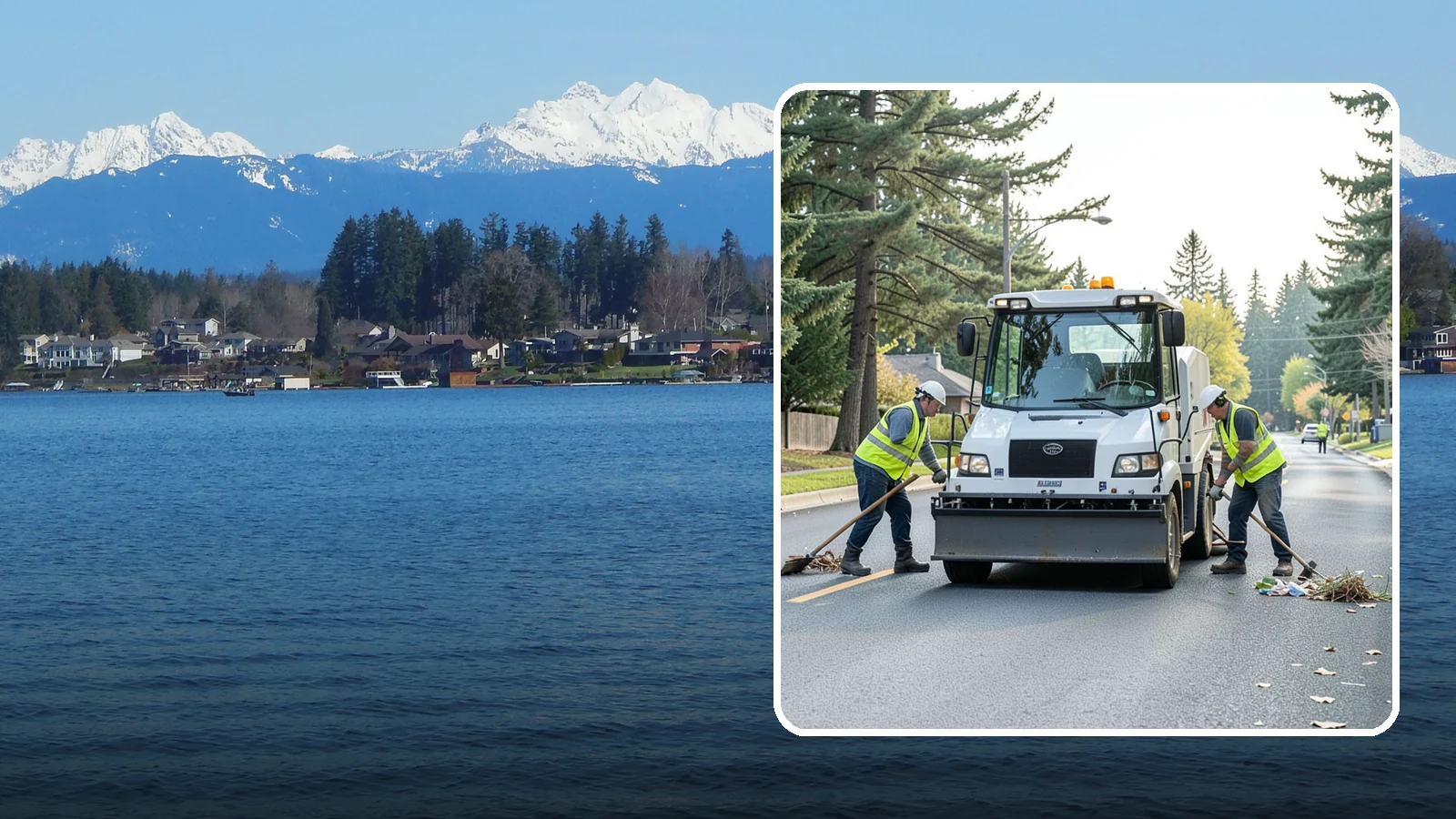 Street Litter Removal in Lake Stevens, Snohomish County, WA - Routine collection of litter from streets, gutters, and curb lines across defined municipal routes.