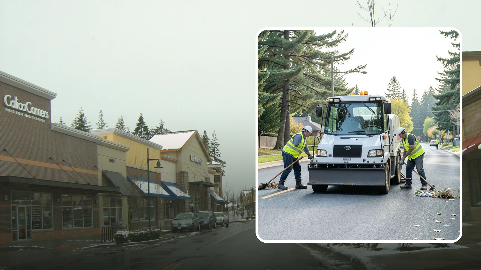 Street Litter Removal in Mill Creek, Snohomish County, WA - Routine collection of litter from streets, gutters, and curb lines across defined municipal routes.