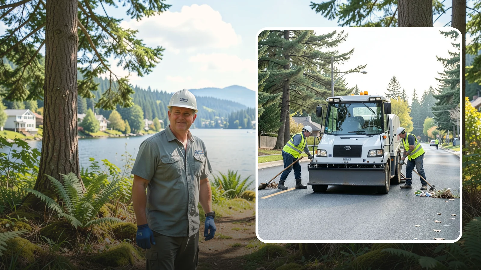 Street Litter Removal in Milton, King County, WA - Routine collection of litter from streets, gutters, and curb lines across defined municipal routes.