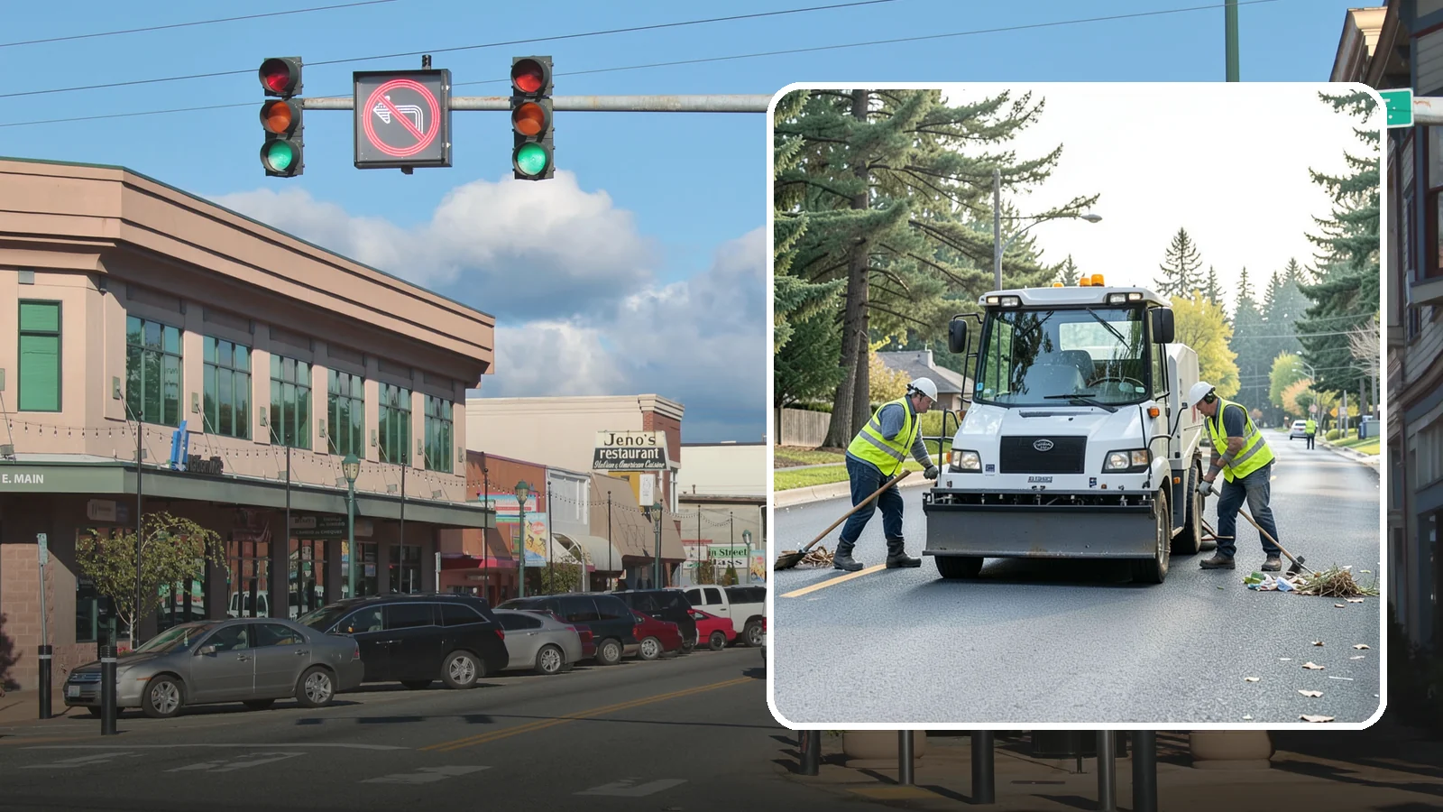 Street Litter Removal in Monroe, Snohomish County, WA - Routine collection of litter from streets, gutters, and curb lines across defined municipal routes.