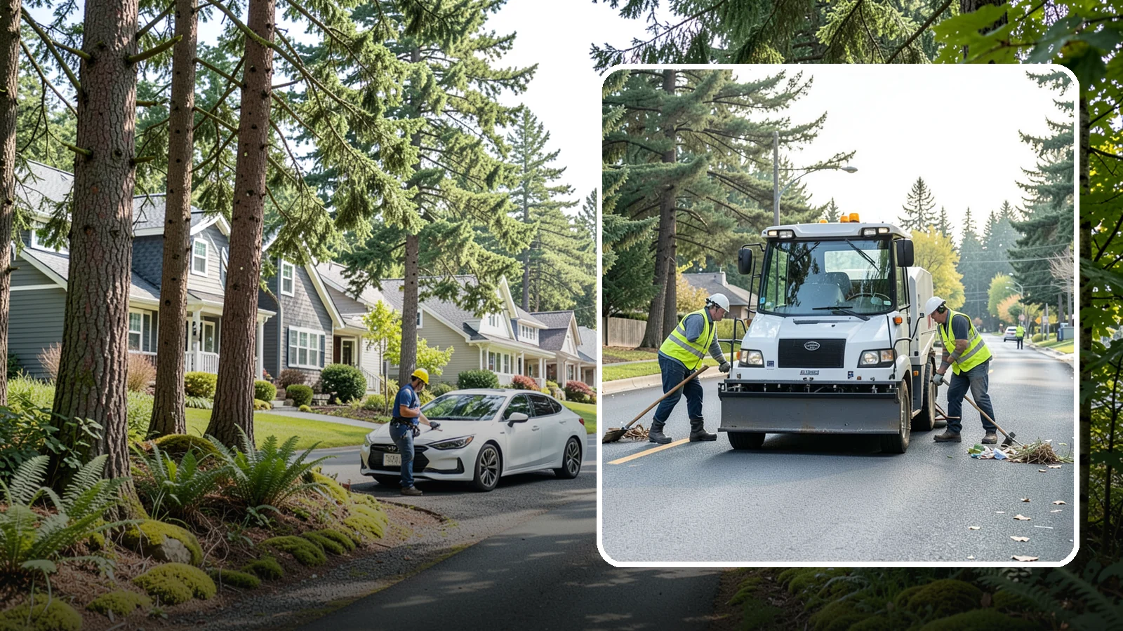 Street Litter Removal in Normandy Park, King County, WA - Routine collection of litter from streets, gutters, and curb lines across defined municipal routes.
