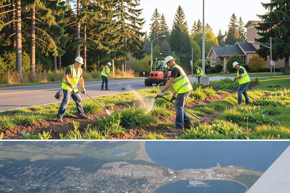 Street Litter Removal in Oak Harbor, Island County, WA - Service runs year-round, with added attention after fall leaf drop and following high-wind events that scatter debris.