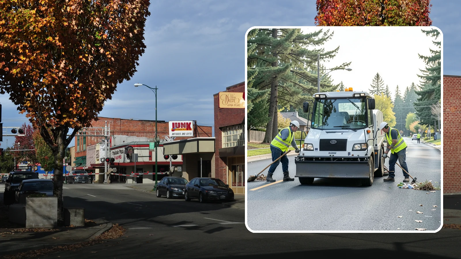 Street Litter Removal in Puyallup, Pierce County, WA - Routine collection of litter from streets, gutters, and curb lines across defined municipal routes.