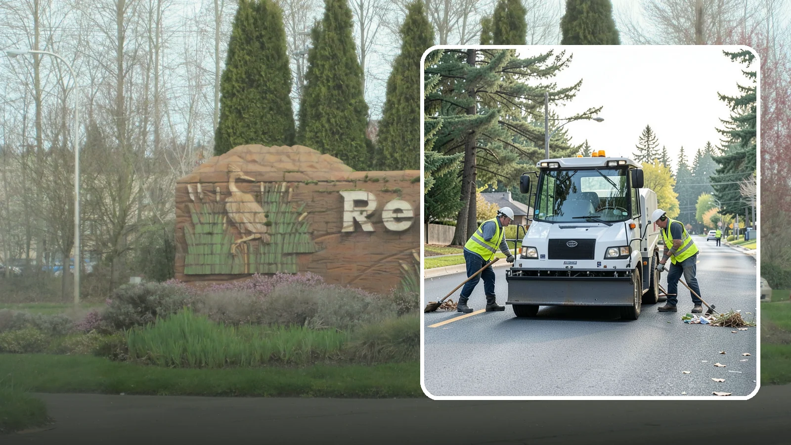 Street Litter Removal in Renton, King County, WA - Routine collection of litter from streets, gutters, and curb lines across defined municipal routes.