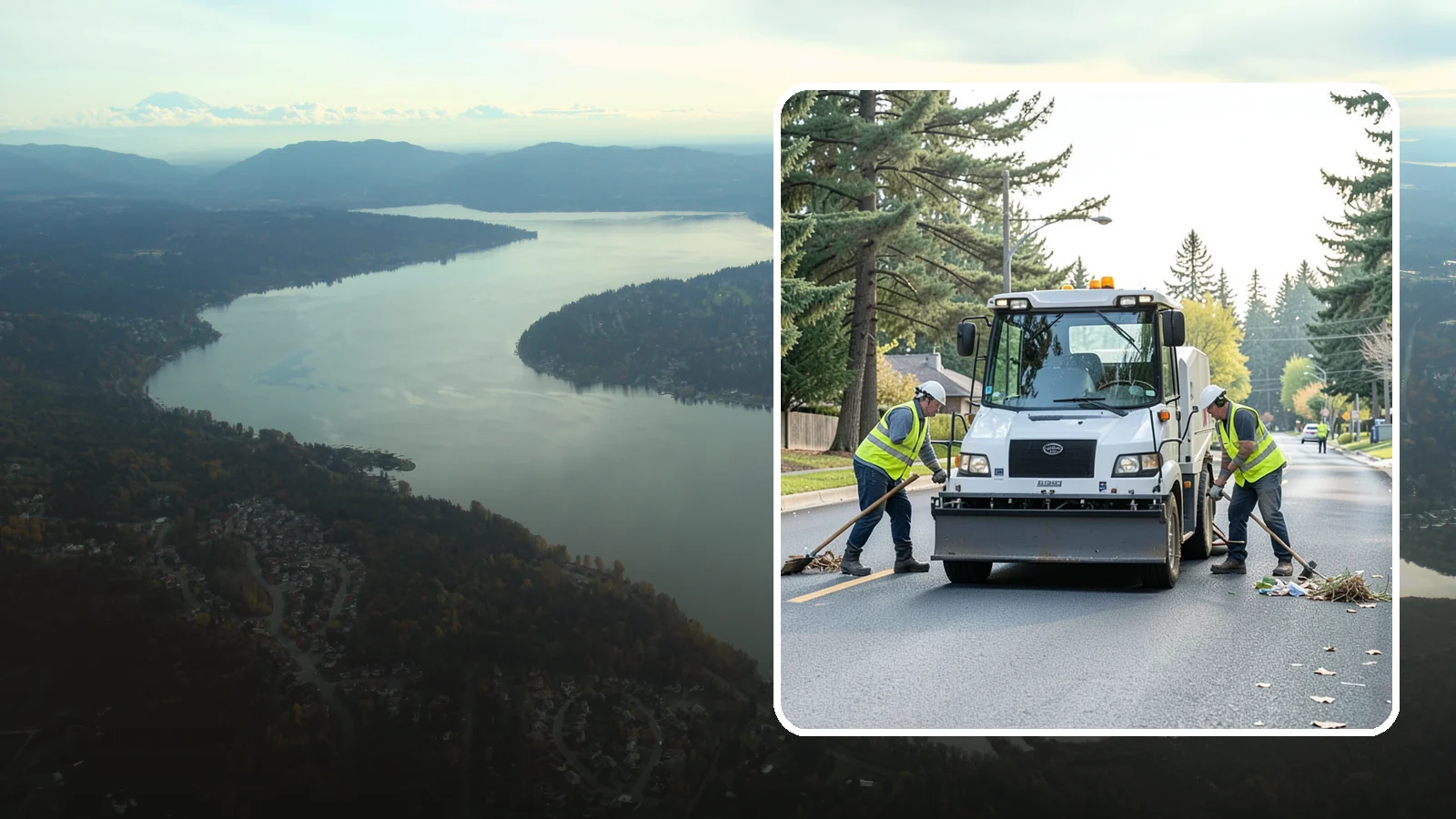 Street Litter Removal in Sammamish, King County, WA - Routine collection of litter from streets, gutters, and curb lines across defined municipal routes.
