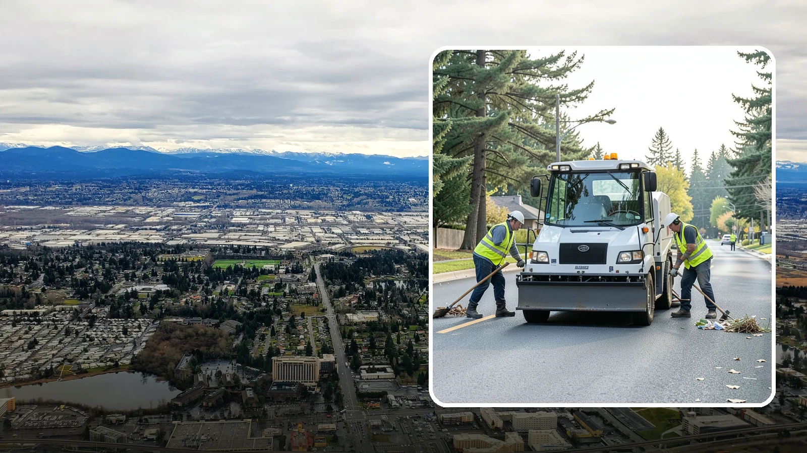 Street Litter Removal in SeaTac, King County, WA - Routine collection of litter from streets, gutters, and curb lines across defined municipal routes.