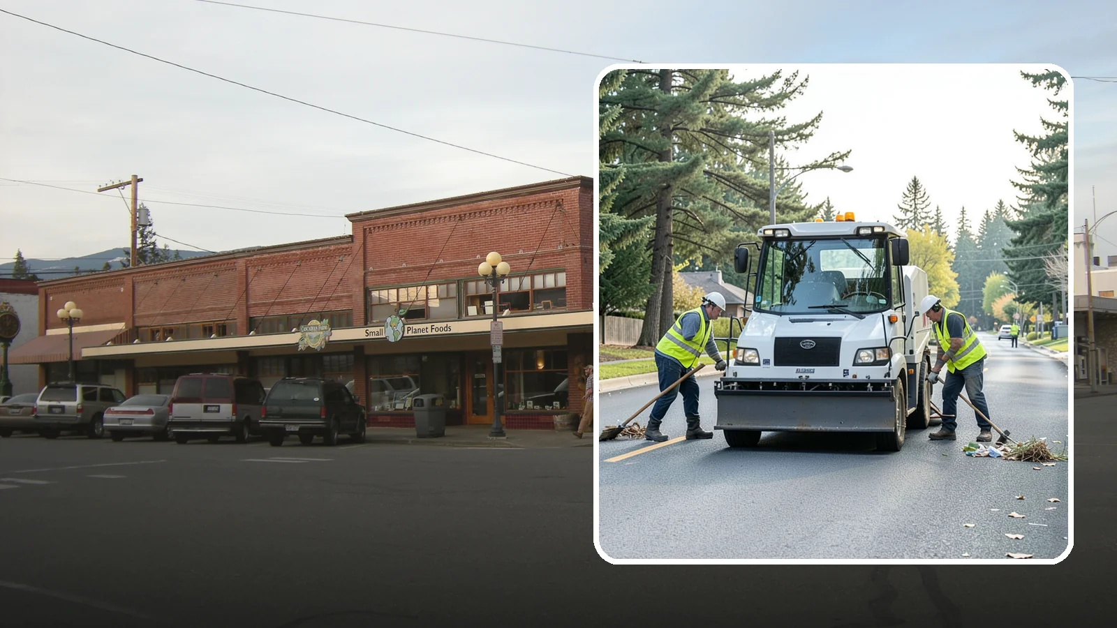 Street Litter Removal in Sedro-Woolley, Skagit County, WA - Routine collection of litter from streets, gutters, and curb lines across defined municipal routes.