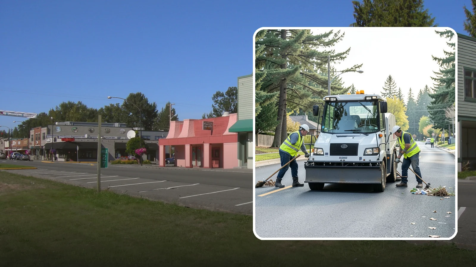 Street Litter Removal in Snoqualmie, King County, WA - Routine collection of litter from streets, gutters, and curb lines across defined municipal routes.
