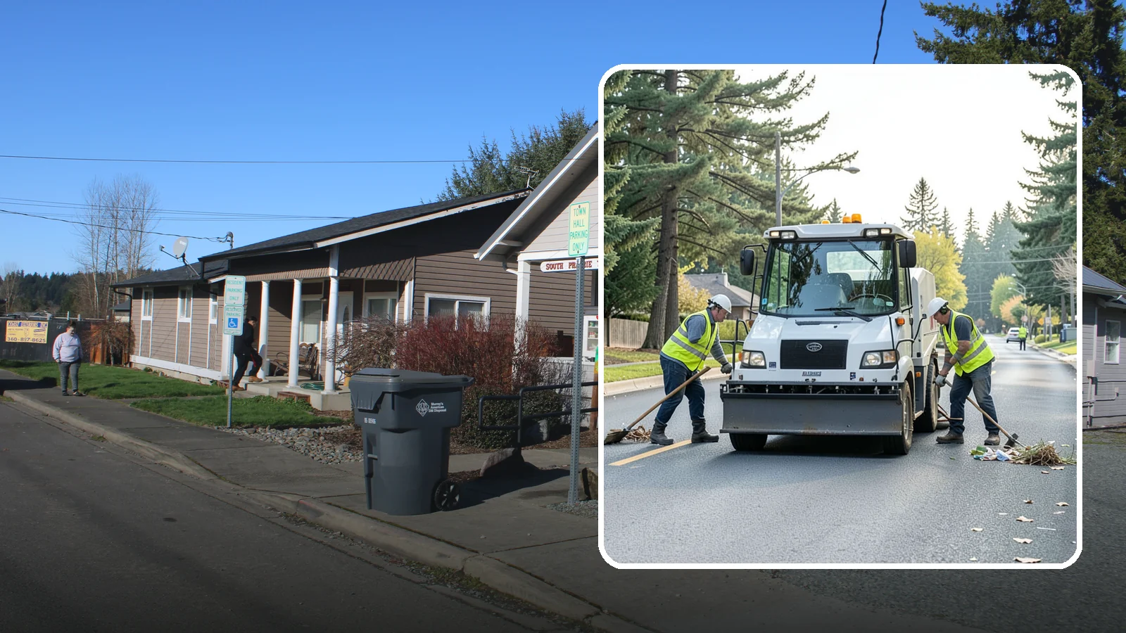 Street Litter Removal in South Prairie, Pierce County, WA - Routine collection of litter from streets, gutters, and curb lines across defined municipal routes.