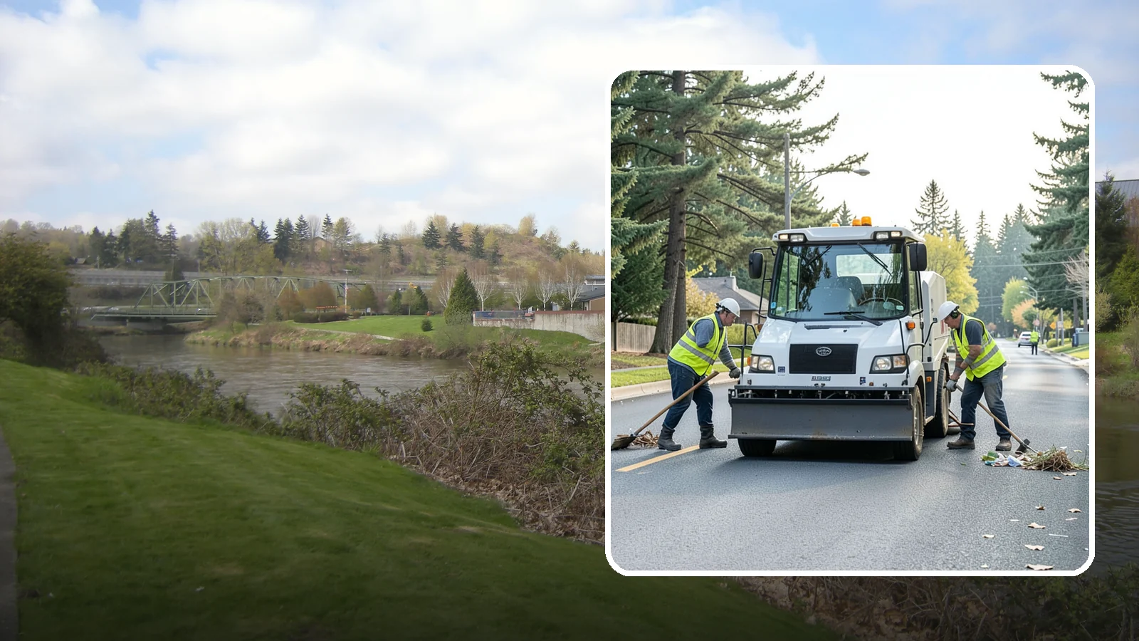 Street Litter Removal in Tukwila, King County, WA - Routine collection of litter from streets, gutters, and curb lines across defined municipal routes.