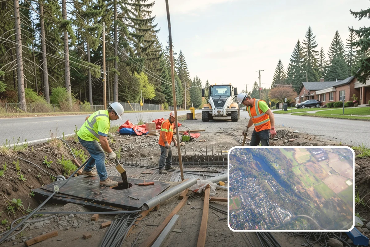 Street Name Sign Installation in Algona, King County, WA - Brings street name signage into MUTCD and retroreflectivity compliance