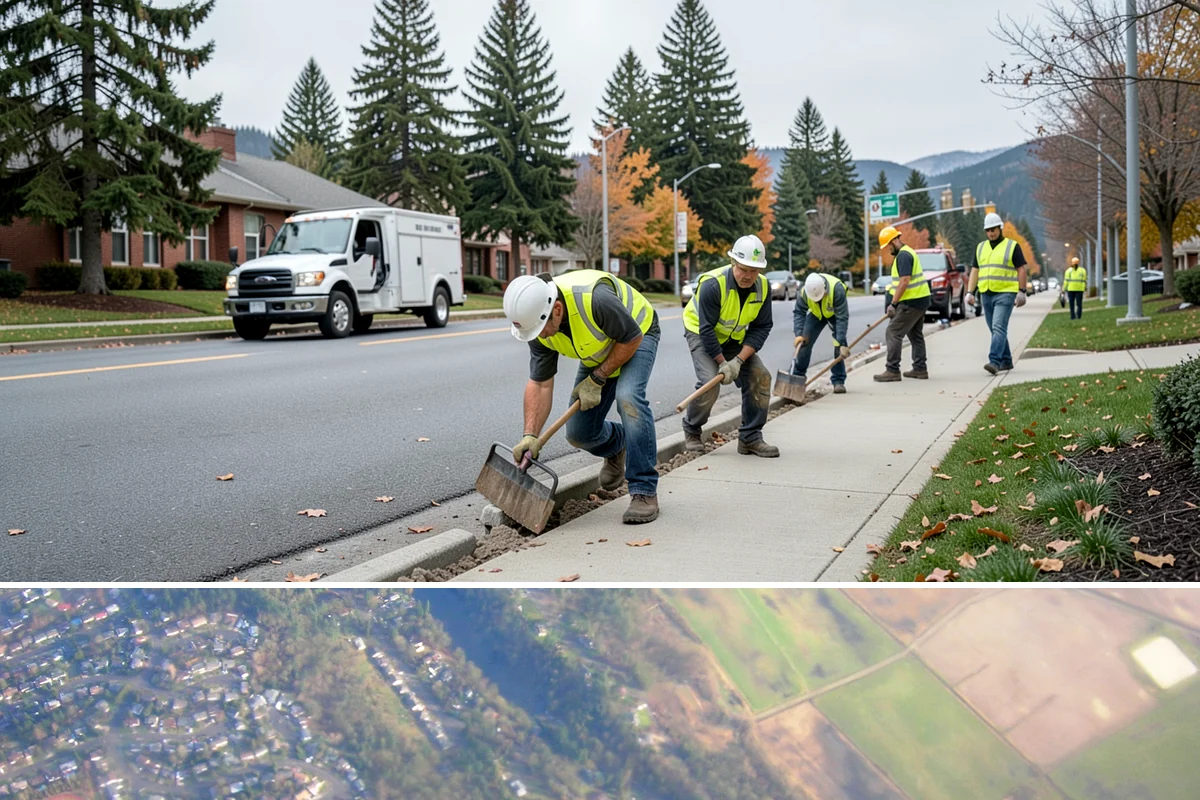 Street Name Sign Installation in Algona, King County, WA - Sign installation proceeds year-round in Western Washington, though post setting is easier outside prolonged winter saturation.