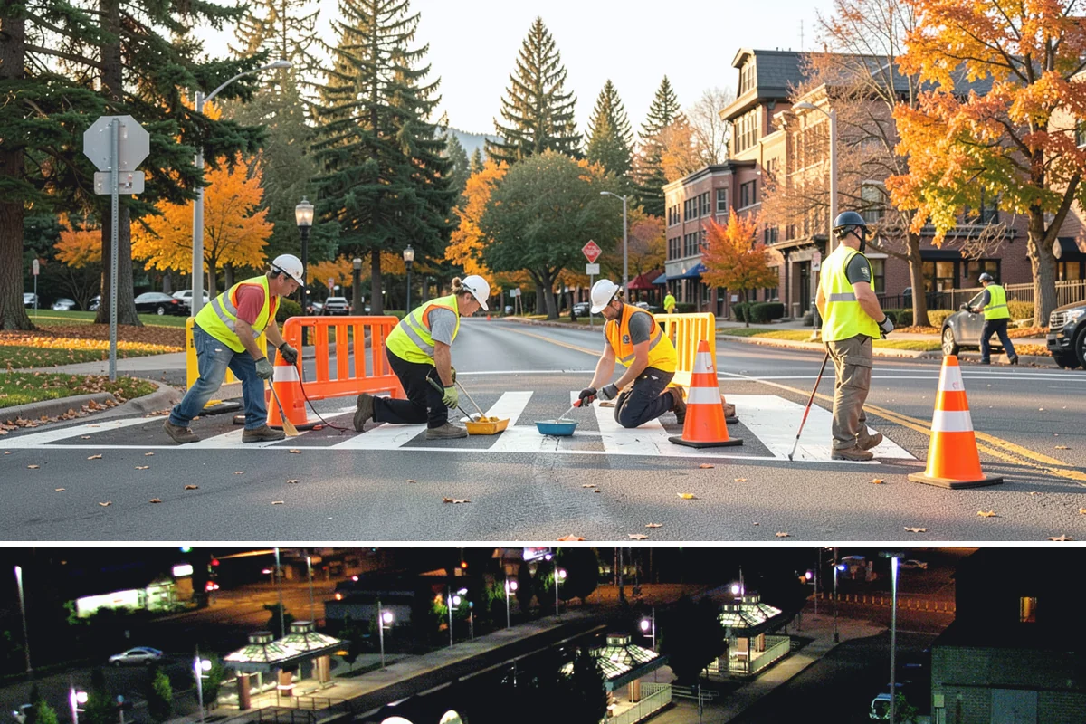 Street Name Sign Installation in Auburn, King County, WA - Sign installation proceeds year-round in Western Washington, though post setting is easier outside prolonged winter saturation.
