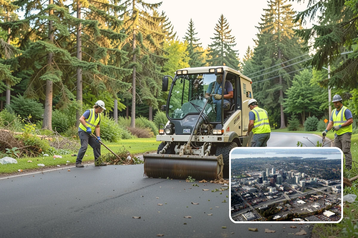 Street Name Sign Installation in Bellevue, King County, WA - Brings street name signage into MUTCD and retroreflectivity compliance