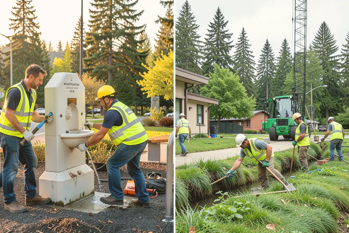 Street Name Sign Installation in Bellevue, King County, WA - Confirm naming, sheeting grade, and mounting standard with staff