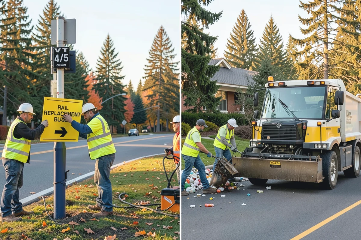 Street Name Sign Installation in Bonney Lake, Pierce County, WA - Confirm naming, sheeting grade, and mounting standard with staff