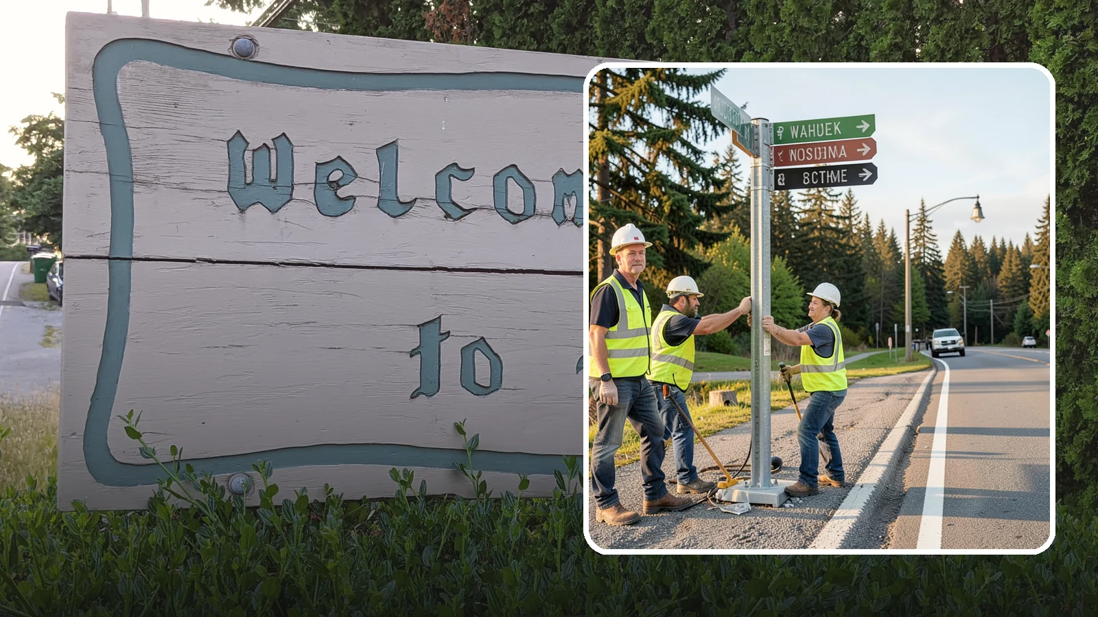Street Name Sign Installation in Brier, Snohomish County, WA - Fabrication and installation of MUTCD-compliant street name signs meeting current retroreflectivity standards.