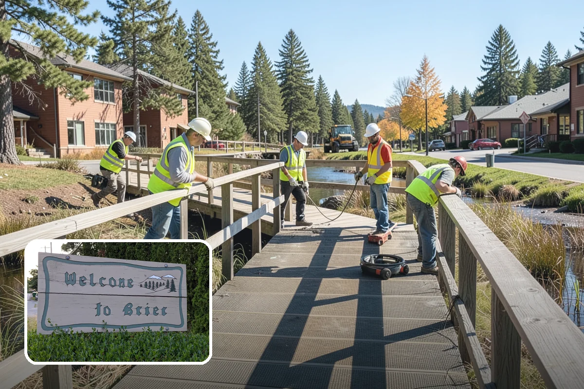 Street Name Sign Installation in Brier, Snohomish County, WA - Brings street name signage into MUTCD and retroreflectivity compliance