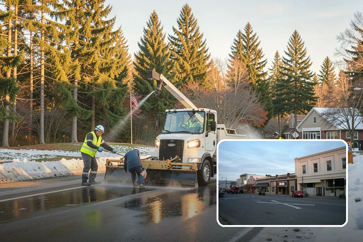 Street Name Sign Installation in Burlington, Skagit County, WA - Brings street name signage into MUTCD and retroreflectivity compliance