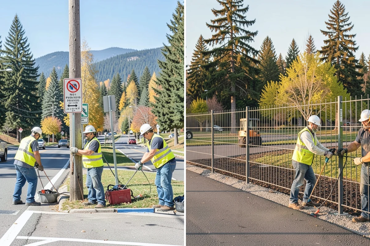 Street Name Sign Installation in Coupeville, Island County, WA - Confirm naming, sheeting grade, and mounting standard with staff