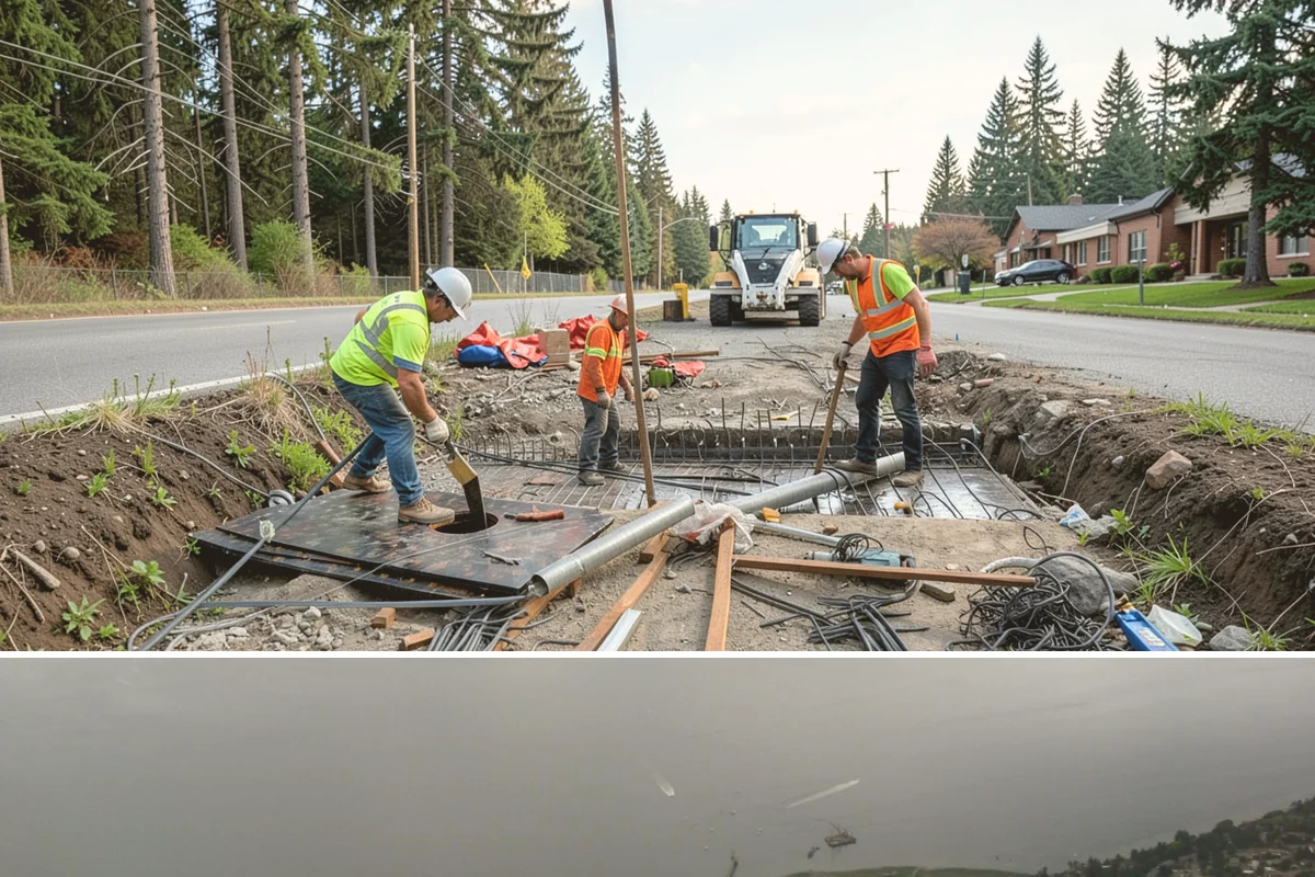 Street Name Sign Installation in Des Moines, King County, WA - Sign installation proceeds year-round in Western Washington, though post setting is easier outside prolonged winter saturation.