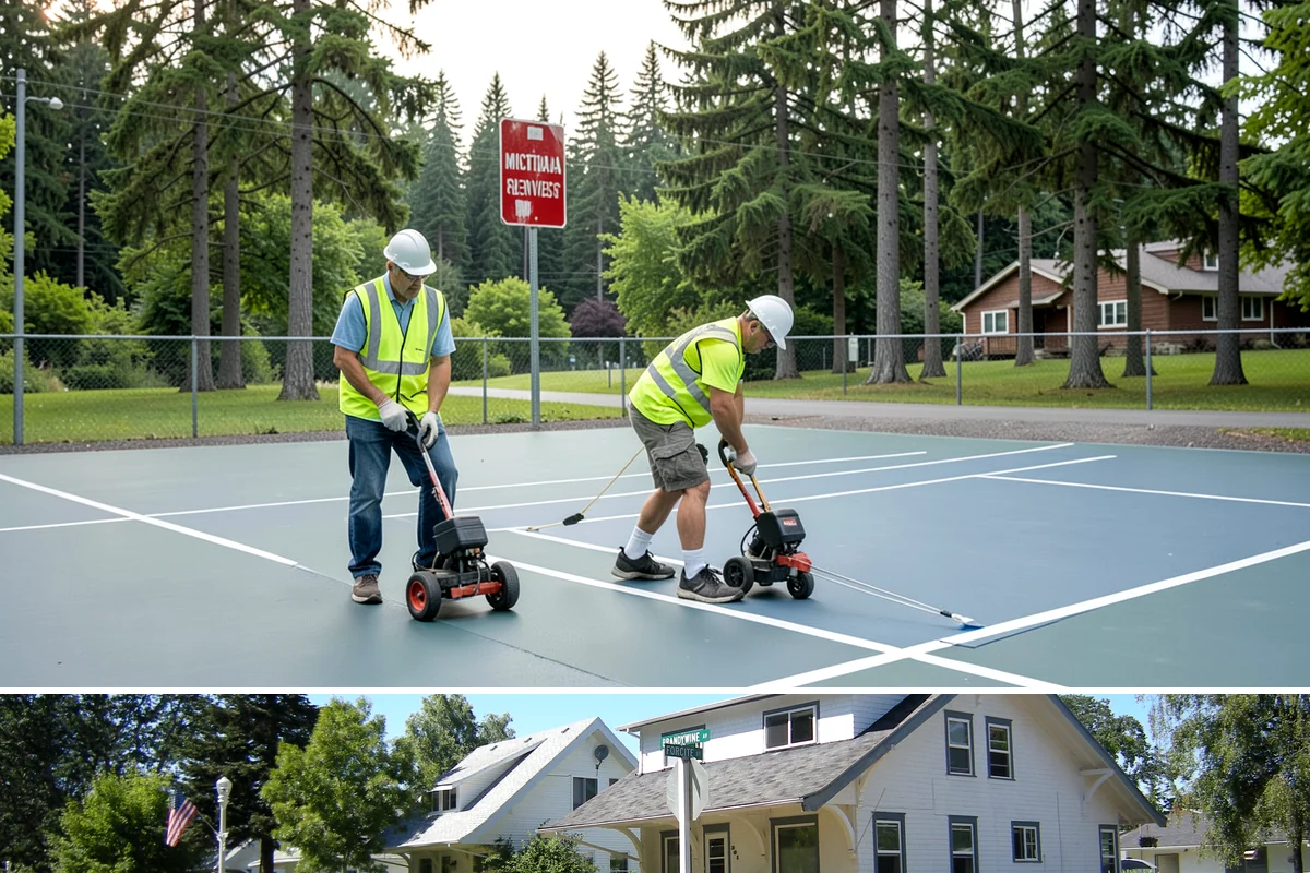 Street Name Sign Installation in DuPont, Pierce County, WA - Sign installation proceeds year-round in Western Washington, though post setting is easier outside prolonged winter saturation.