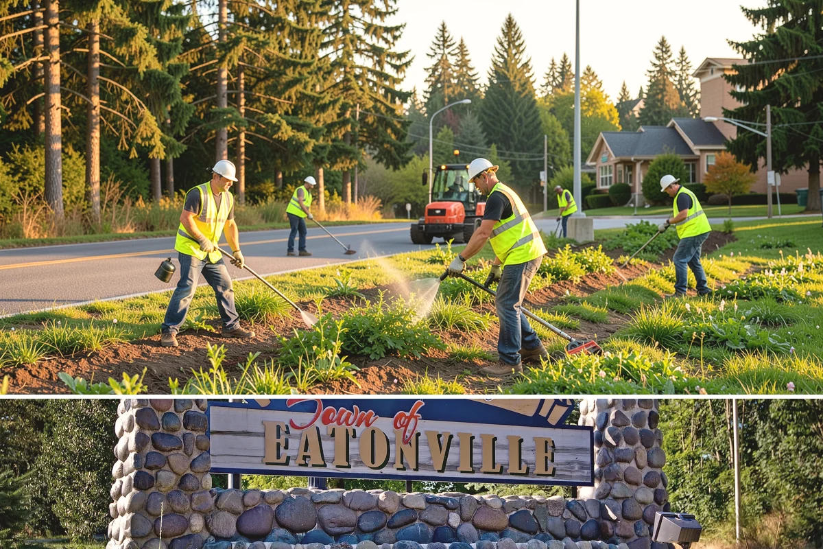 Street Name Sign Installation in Eatonville, Pierce County, WA - Sign installation proceeds year-round in Western Washington, though post setting is easier outside prolonged winter saturation.