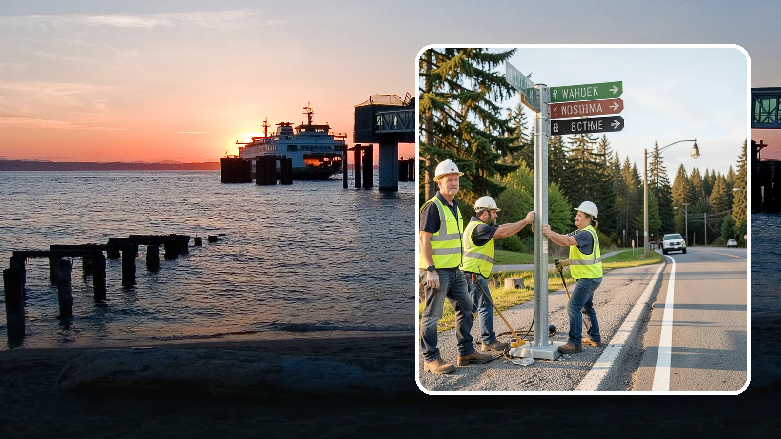 Street Name Sign Installation in Edmonds, Snohomish County, WA - Fabrication and installation of MUTCD-compliant street name signs meeting current retroreflectivity standards.