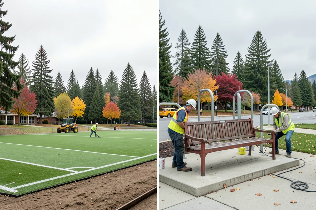Street Name Sign Installation in Everett, Snohomish County, WA - Confirm naming, sheeting grade, and mounting standard with staff