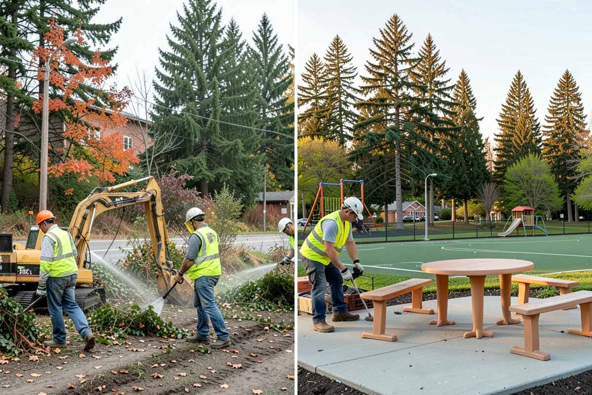 Street Name Sign Installation in Federal Way, King County, WA - Confirm naming, sheeting grade, and mounting standard with staff