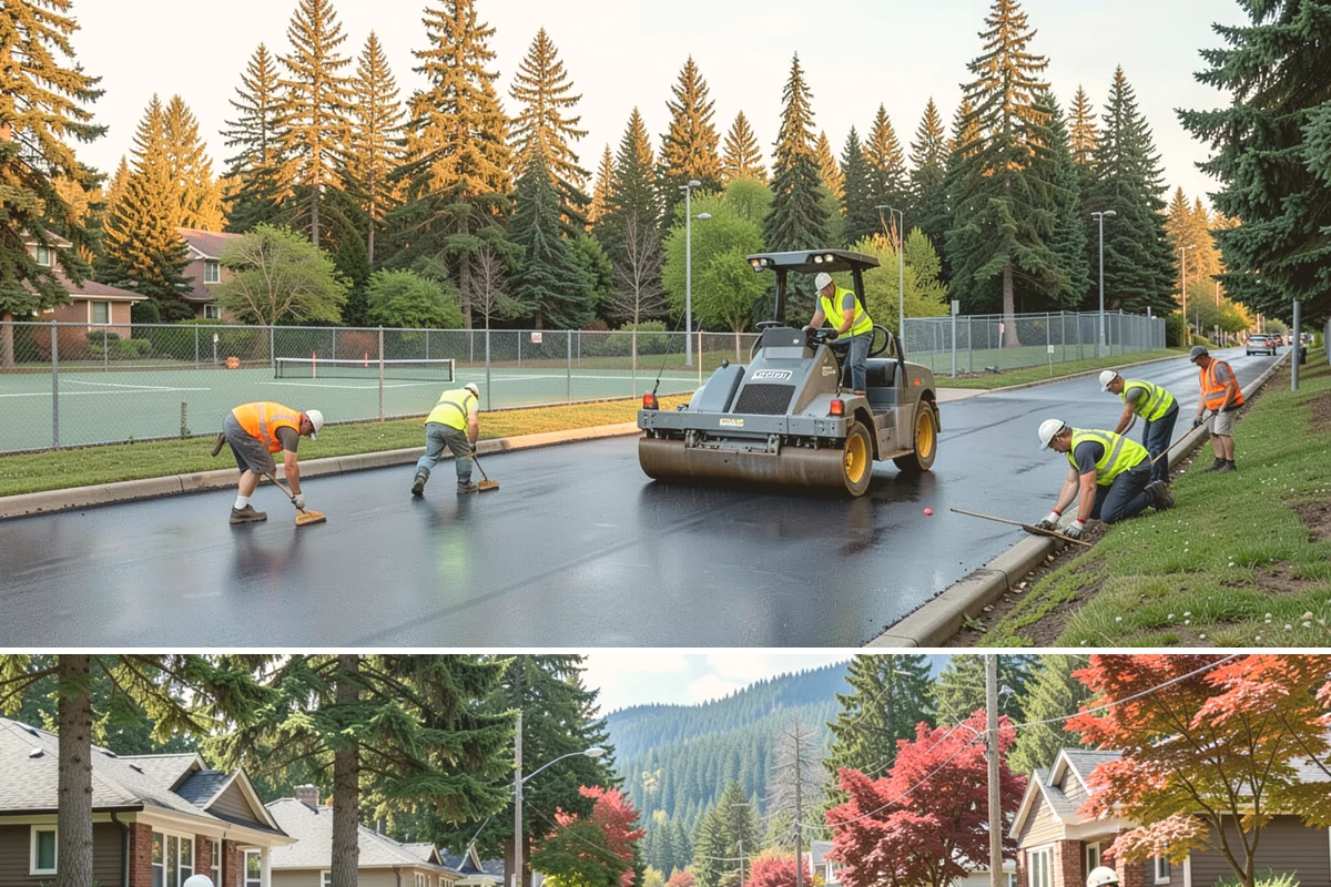 Street Name Sign Installation in Hunts Point, King County, WA - Sign installation proceeds year-round in Western Washington, though post setting is easier outside prolonged winter saturation.